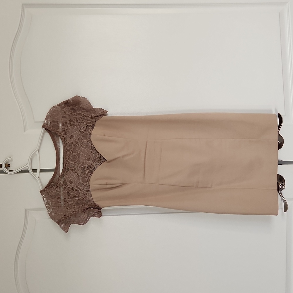 Gorgeous fitted beige dress